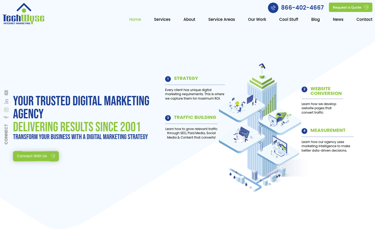 TechWyse Internet Marketing homepage